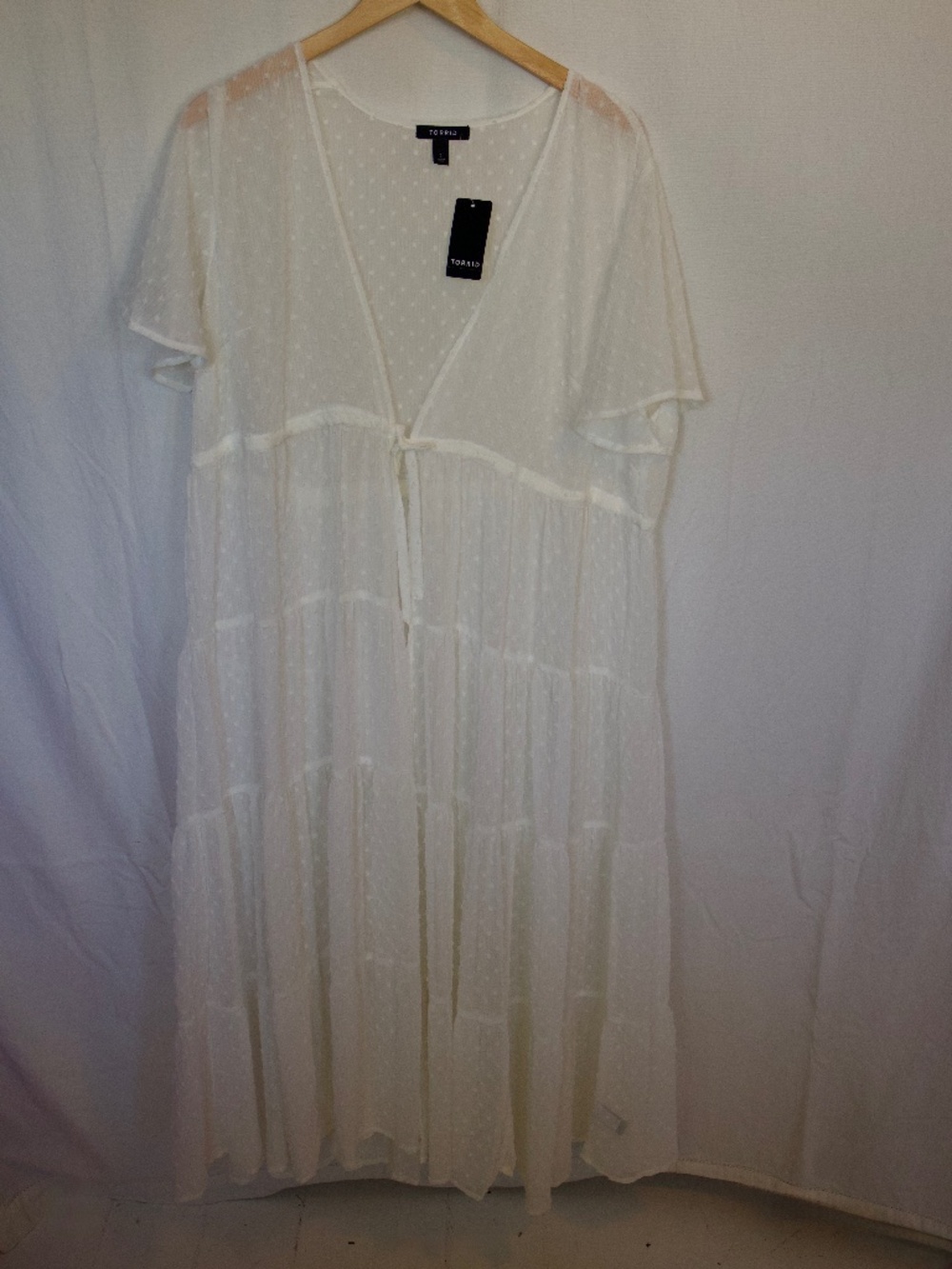 New Torrid CLIP DOT TIERED KIMONO DUSTER top Plus Size 2